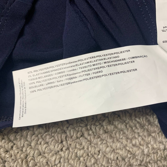 Joseph Ribkoff Womens Dress 10 Blue Sheath Butterfly Sleeves Ruched Rhinestones - Picture 11 of 14